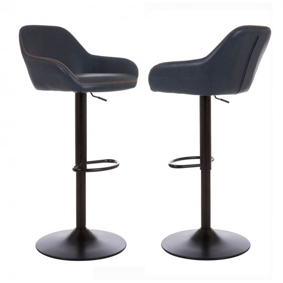 Glitzhome Mid-Century Modern Walnut Swivel Bar Stool (Set of 2) 2000900008  - The Home Depot