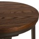 Glitzhome Rustic Steel Pub Bar Table and Stools with Elm Wood Top (1 Tabel+2 Stools)