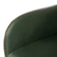 Glitzhome Mid-Century Modern Hunter Green Leatherette Gaslift Adjustable Swivel Bar Stool, Set of 2