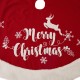 Glitzhome 48"D Fabric "Merry Christmas" Tree Skirt