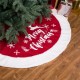 Glitzhome 48"D Fabric "Merry Christmas" Tree Skirt