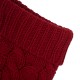 Glitzhome 24"L Knitted Polyester Christmas Stocking w/Pom Pom Ball - Red