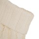 Glitzhome 24"L Knitted Polyester Christmas Stocking w/Pom Pom Ball - White