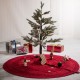 Glitzhome 52"D Knitted Acrylic Christmas Tree Skirt - Red