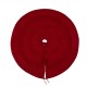 Glitzhome 52"D Knitted Acrylic Christmas Tree Skirt - Red