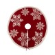 Glitzhome Fabric Merry Christmas Tree Skirt Christmas Home Decor, 48" inches(in Diameter)