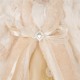 Glitzhome Handmade Faux Fur Angel Christmas Treetop Ornament Decoration 12" H - White