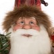 Glitzhome Handmade Plaid Santa Claus Figure Christmas Decoration Ornaments Holiday Decor 18-inch