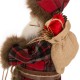 Glitzhome Handmade Plaid Santa Claus Figure Christmas Decoration Ornaments Holiday Decor 18-inch