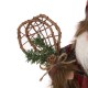 Glitzhome Handmade Plaid Santa Claus Figure Christmas Decoration Ornaments Holiday Decor 12-inch