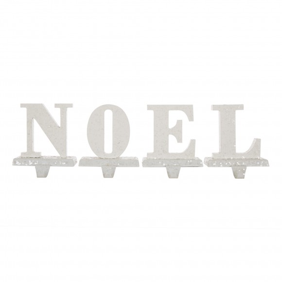 Glitzhome 5.91“H "NOEL" Stocking Holder Set