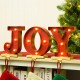 Glitzhome Christmas Stocking Holder 8.46"H "JOY" Stocking Holder Set