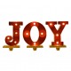 Glitzhome Christmas Stocking Holder 8.46"H "JOY" Stocking Holder Set