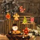 Glitzhome 7.48" Marquee LED Lighted Star Christmas Stocking Holder Battery Operated