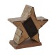 Glitzhome 7.50"H Marquee LED Wooden/Metal Star Stocking Holder