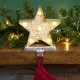 Glitzhome 7.50"H Marquee LED Wooden/Metal Star Stocking Holder