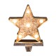 Glitzhome 7.50"H Marquee LED Wooden/Metal Star Stocking Holder