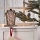 Glitzhome 7.50"H Marquee LED Wooden/Metal Giftbox Stocking Holder