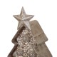 Glitzhome 7.50"H Marquee LED Wooden/Metal Christmas Tree Stocking Holder