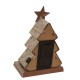Glitzhome 7.50"H Marquee LED Wooden/Metal Christmas Tree Stocking Holder