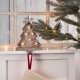 Glitzhome 7.50"H Marquee LED Wooden/Metal Christmas Tree Stocking Holder