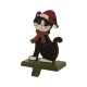 Glitzhome 7.50"H Wooden/Metal Cat Stocking Holder