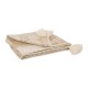 Glitzhome 50"L*60"W Knitted Acrylic Beige Throw Blanket w/Tassels