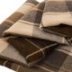 Glitzhome Plaid Woven Throw Blanket Winter Lattice Shawl Wrap with Tassels, Khaki, 50 × 60 Inch