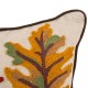 Glitzhome 16 x 16 Inches Decorative Embroidered  Leaves Throw Pillow