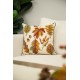 Glitzhome 16 x 16 Inches Decorative Embroidered  Leaves Throw Pillow