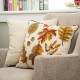 Glitzhome 16 x 16 Inches Decorative Embroidered  Leaves Throw Pillow