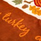 Glitzhome 32"L Cotton Embroidered Turkey Apron