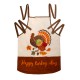 Glitzhome 32"L Cotton Embroidered Turkey Apron