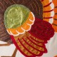 Glitzhome 18"L x 18"W Cotton Embroidered Turkey Pillow Cover