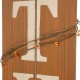 Glitzhome 51.57" H Wooden "Give THANKS" Porch Sign Board with Cane Decoration