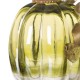 Glitzhome 5.51"H Hand Blown Green Crackle Glass Pumpkin Decor