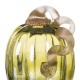 Glitzhome 5.51"H Hand Blown Green Crackle Glass Pumpkin Decor