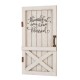 Glitzhome 18"H White Wooden Thanksgiving Barn Door Wall Decor or Standing Decor