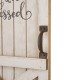Glitzhome 18"H White Wooden Thanksgiving Barn Door Wall Decor or Standing Decor