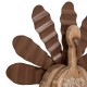 Glitzhome 12.28" L Wooden Metal Turkey Table Decor Thanksgiving Decorative
