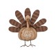 Glitzhome 12.28" L Wooden Metal Turkey Table Decor Thanksgiving Decorative