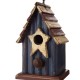 Glitzhome 9.06"H Rustic Patriotic Garden Distressed Wooden Decorative Birdhouse