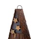 Glitzhome 12.4 Inch Height Wooden Patriotic Distressed Garden Birdhouse with Stars