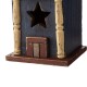 Glitzhome 12.6"H Hanging Patriotic Two-Tiered Distressed Wooden/Iron Garden Birdhouse