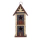 Glitzhome 12.6"H Hanging Patriotic Two-Tiered Distressed Wooden/Iron Garden Birdhouse