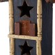 Glitzhome 12.6"H Hanging Patriotic Two-Tiered Distressed Wooden/Iron Garden Birdhouse