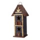 Glitzhome 12.6"H Hanging Patriotic Two-Tiered Distressed Wooden/Iron Garden Birdhouse