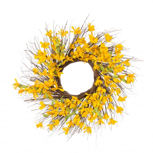 Glitzhome 24"D Artificial Winter Jasmine Wreath