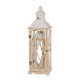 Glitzhome Farmhouse Decorative Wood/Metal Lanterns, Set of 2