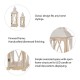 Glitzhome Farmhouse Decorative Wood/Metal Lanterns, Set of 2